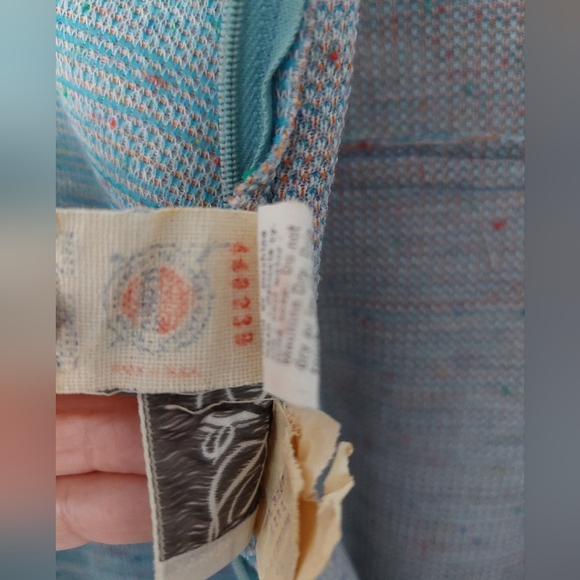 Vintage De Laix Aqua and Peach Knit Dress - Picture 6 of 9